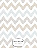 Sketchbook: Seamless Linear Zigzag : 110 Pages of