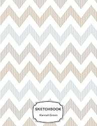 Sketchbook: Seamless Linear Zigzag : 110 Pages of