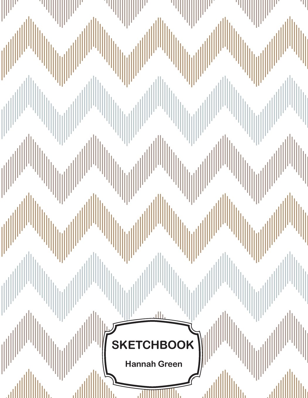 Sketchbook: Seamless Linear Zigzag : 110 Pages of