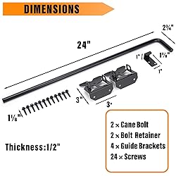 DJSUNPACKING Upgrade 24" Heavy Duty Cane Bolt Gate