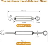 CHRORINE 5 Pcs Turnbuckle Wire Tensioner M5 Stainless Steel Rope Cable view 2