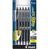 PILOT FriXion Synergy Clicker Erasable Gel Ink Pens, 0.5mm, Black, 5-Pack | Refillable, retractable gel ink pens, extra fine point 0.5 mm for clean writing, erasable gel pens for notes and planners