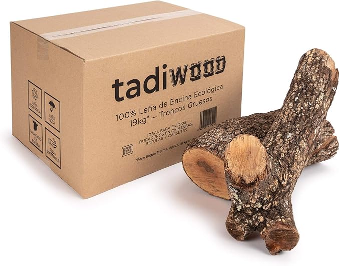 19kg de Encina Ecológica. Troncos Gruesos ideales para Chimeneas