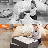 Lifewit 4 Pack 95L Under Bed Storage Boxes with Reinforced Handle - Grey view 9