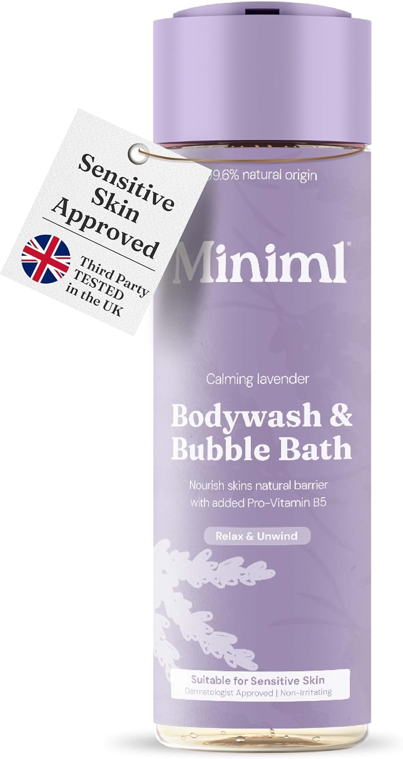 Miniml Natural Body Wash & Bubble Bath Calming Lavender 400ml