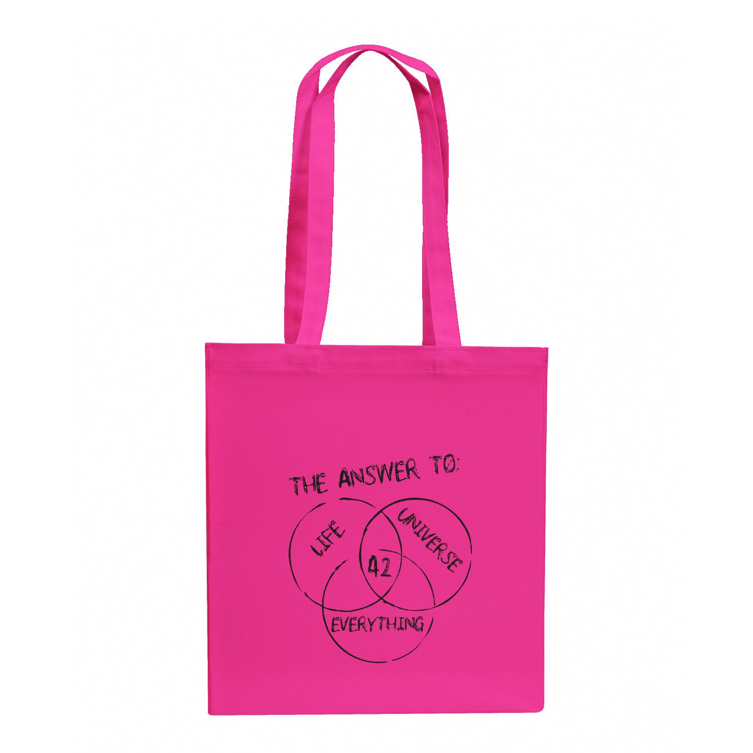 NERDO 42 is the Answer - Cloth Bag, Pink