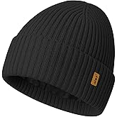ATNKE Winter Beanie for Men Women, Unisex Thick Stocking Knit Cuffed Skull Cap Soft Warm Fleece Lined Ski Beanies Hat