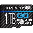 TEAMGROUP GO Card 1TB Micro SDXC UHS-I U3 V30 4K R/W up to 100/90 MB/s for GoPro Action Cameras High Speed Flash Memory Card w/Adapter for Outdoor Sports 4K Shooting GoPro Insta360 TGUSDX1TU303
