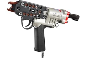 meite SC7C-I2 Pneumatic Hog Ring Gun, 15 Gauge 3/4" Crown Hog Ring Pliers, 5.5-6.0 mm Closure, Upgrade Trigger Air C Ring Stapler for Mattress, Seat Assembly, Wire Cages, and Fencing