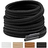 Handshop 2 Pairs Round Boots Shoelaces, Heavy Duty Outdoor Shoe Laces | Replacement Shoestrings for Hiking, Running, Sporting Shoes and Work boots, Sturdy and Robust, 28 Colors, 30-63" Length