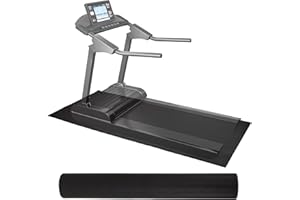 Elevon Treadmill Mat, 1/4" Thick Walking Pad with Shock Absorption Noise Reduction, Non-Slip High Density Home Gym Floor Mats for Treadmills, Elliptical, Exercise Bike, 24" x 48" Fitness Equipment Mat