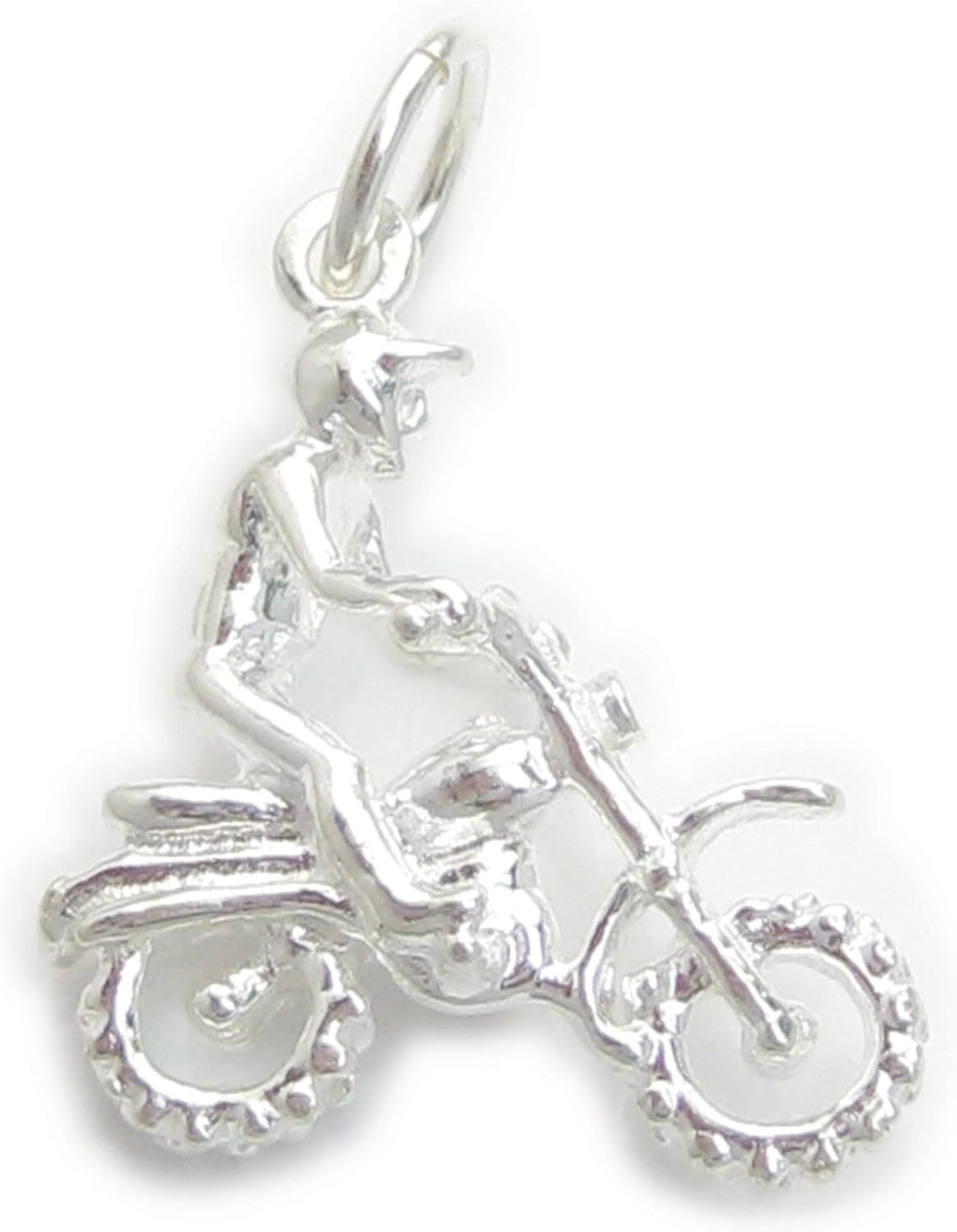 Motocross bike sterling silver charm .925 x 1 Dirt Motorbike charms