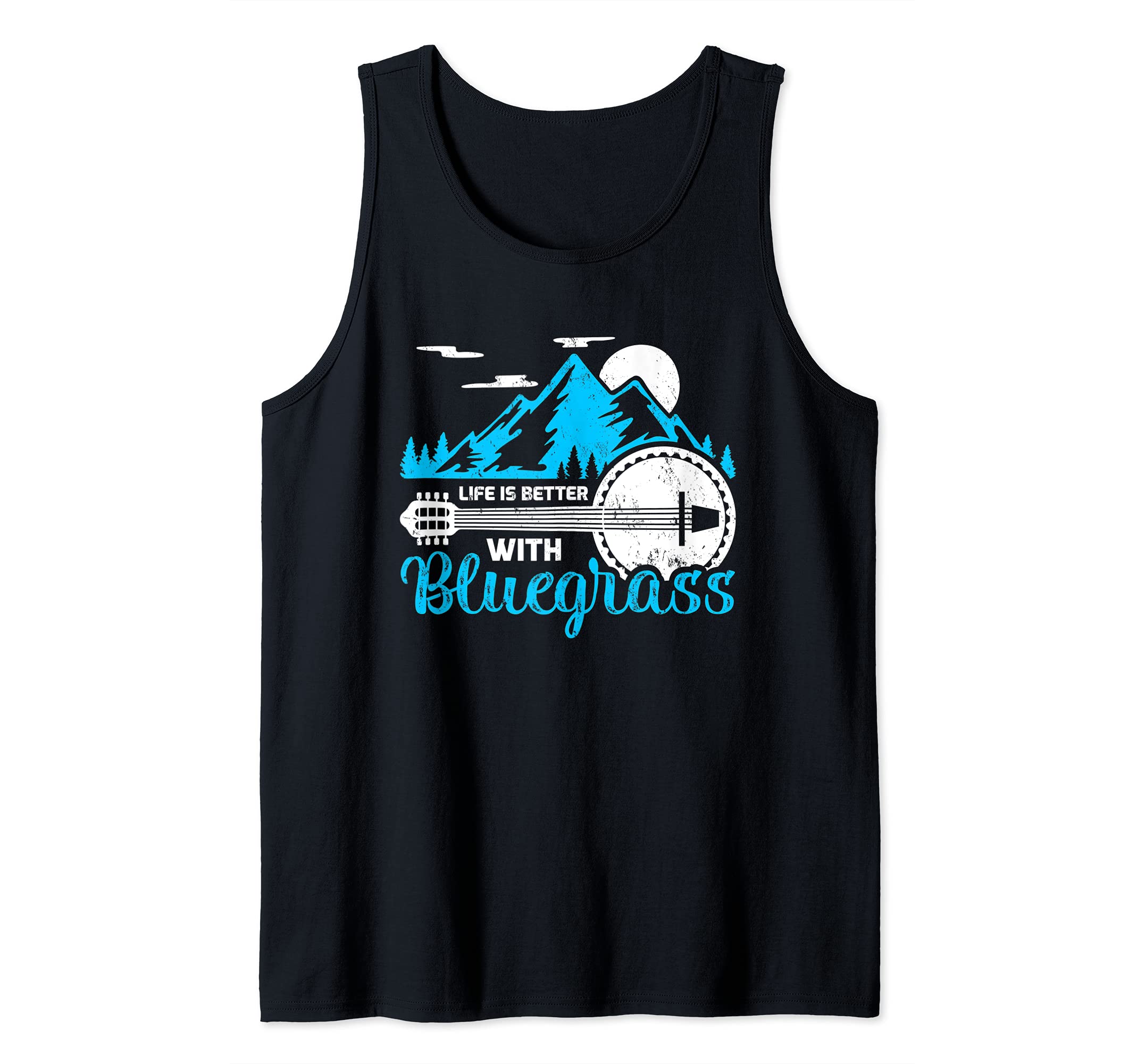 Retro Mountain Banjo Life Is Better With Bluegrass Tank Top