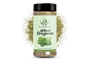 Fasori Oregano Whole Leaves – 4 oz Jar | Premium Dried Oregano for Italian Cooking, Pizza, Pasta, Salad Dressings, Marinades, Sauces, Mediterranean Seasoning
