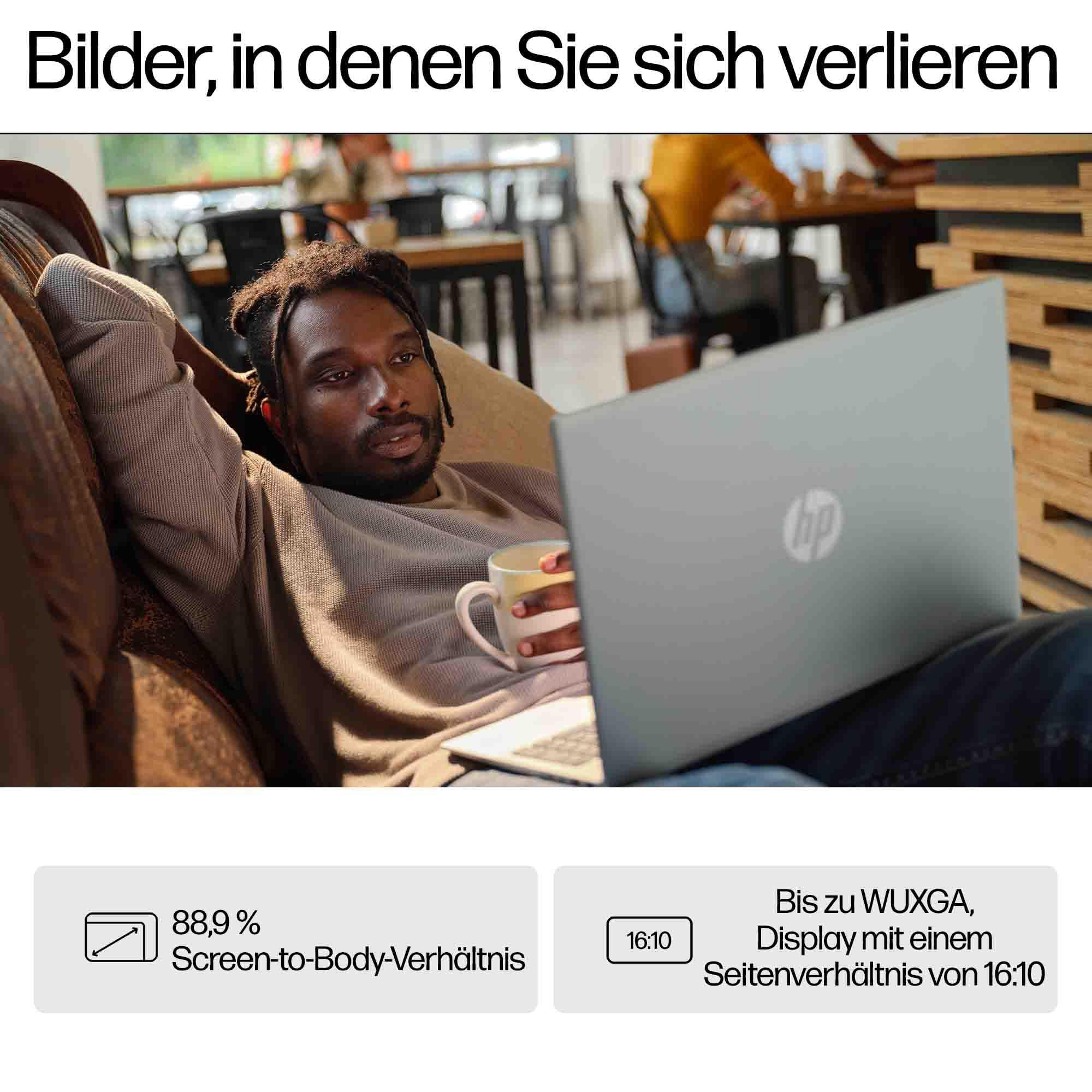 HP Pavilion Laptop | AMD Ryzen 7 8840U | 16-Inch WUXGA Display | 16 GB DDR5 RAM | 512 GB PCIe NVMe SSD | AMD Radeon Grafik | QWERTZ Keyboard | Windows 11 Home | Silver 5