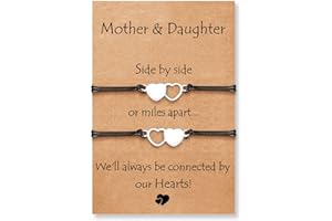 RAYSTAR Mother Daughter Bracelets Set for 2/3/4 Mothers Day Gifts for Mom from Daughter Mommy and Me Matching Wish Bracelets