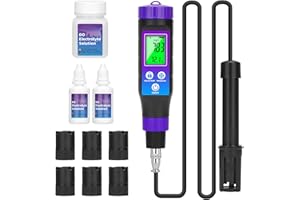 ORAPXI Smart Dissolved Oxygen Meter with 3.6ft Probe Cable, Portable DO Meter with Electrolyte Solution, Digital Dissolved Oxygen Test kit for Aquarium, Aquaculture, Hydroponics, Brewing, Fish Tank
