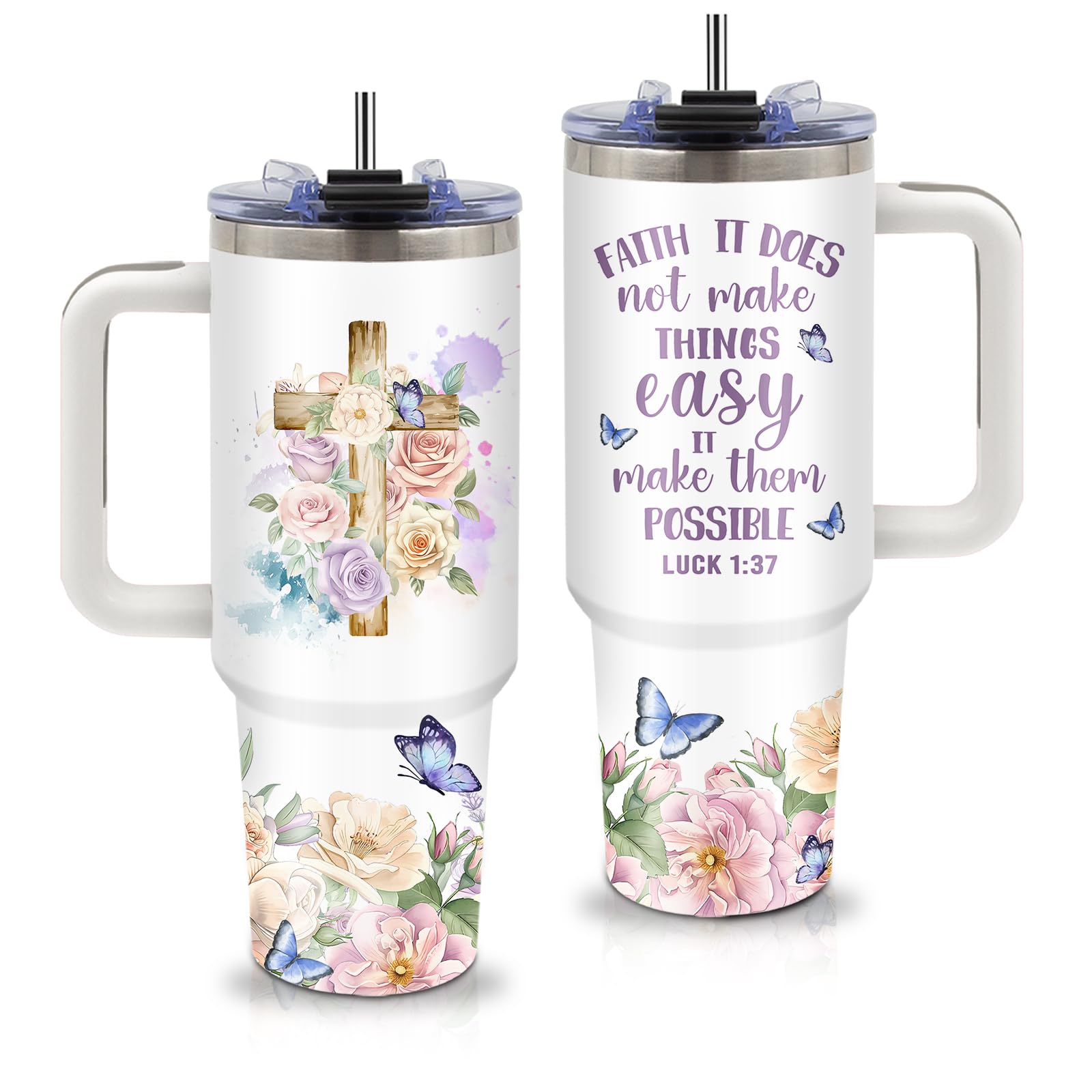 Christian Gifts for Women 40oz Faith Prayer Tumbler