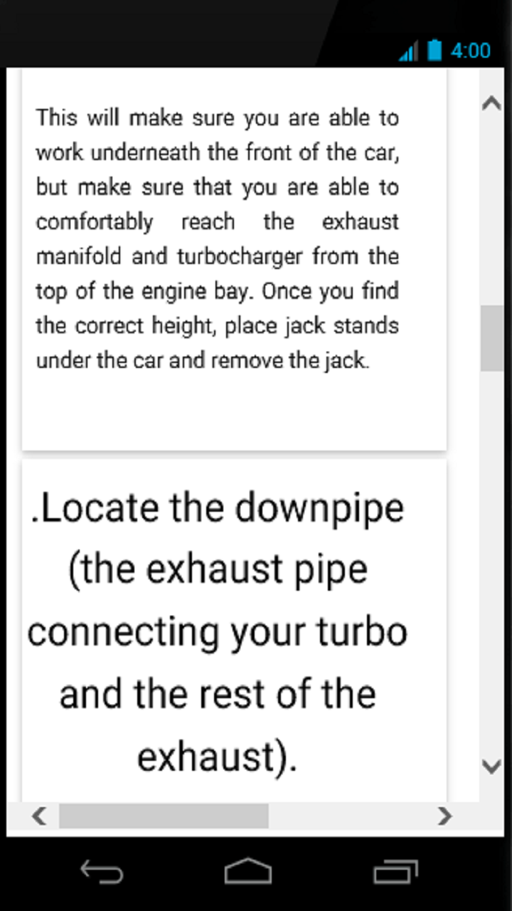 How to Put Turbo in a for Android