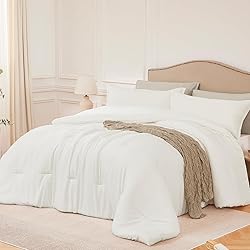 Quataly California King Comforter Set Beige,3PCS