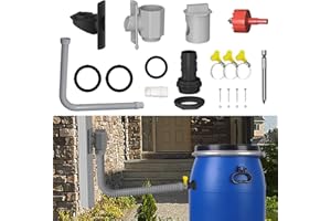 NSXC Rainwater Collection System, No Pipe Cutting Required, Includes Flow Control Valve and Hose, Downspout Diverter Fits 2"x 3" or 3"x 4" Residential Downspouts