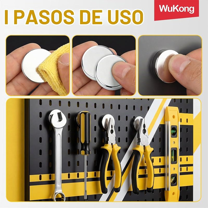 Wzone 100 Piezaas Imanes Potentes, 6×3mm Imanes de Neodimio Imán Nevera, Imán Pequeños Redondos para Tablones de Anuncios, Fotografías y Oficinas — foto 6 de 7