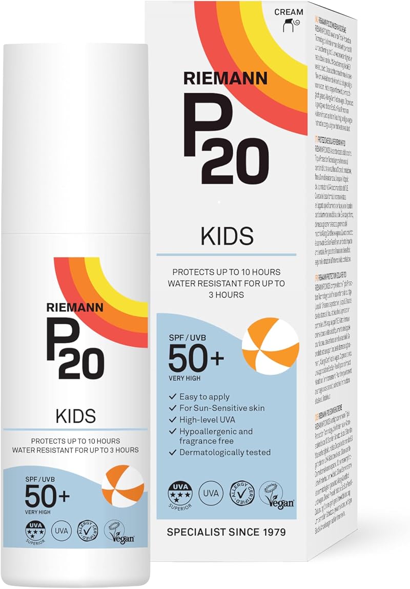 P20 Kids Sun Cream SPF50+ Hydrating Once a Day 10h Water Resistant
