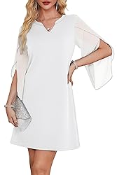RUMIA Cocktail Dresses for Women Flutter 3/4 Sleeve
