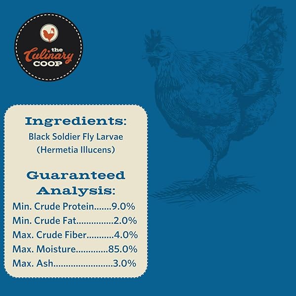 FLUKER’S CULINARY COOP CANNED SOLDIER WORMS CHICKEN TREAT, ALL NATURAL AND PACKED WITH PROTEIN, 2.75 OZ