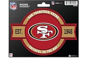 Rico Industries NFL Football San Francisco 49ers Standard Badge Magnet - for Car, Fridge