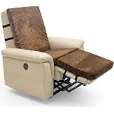 varrisin 3-Fold Recliner Foam Seat Cushion with Backrest &amp; Leg Pillow (Brown)