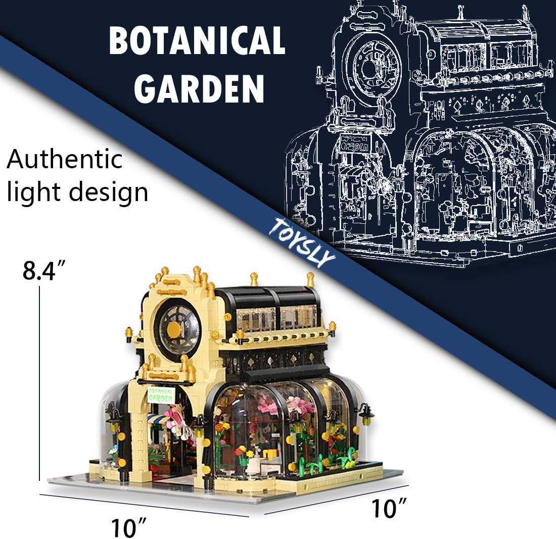 TOYSLY Garden Tree House Set with Lighting Kit, City Creator Building Kit for Kids and Adults, Street Botanical Garden MOC Building Blocks (2147 Pieces): Toys & Games