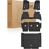 3W Floor Mats & Cargo Liner & Backrest Mats for Jeep Wrangler 4XE 2021-2025 2026 (Non JL/JK), All Weather TPE Rubber Heavy Duty Wrangler 4XE Accessories (Hybrid & 4 Door with Subwoofer)