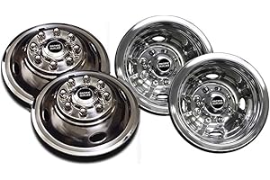 Pacific Dualies 49-1608 Polished 16 Inch 8 Lug Stainless Steel Wheel Simulator Kit for 1974-2000 Chevy GMC 3500; 1974-1998 Ford F350; 2008-2021 E350/E450 Van; 1974-1999 Dodge Ram 3500