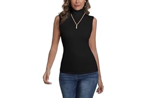 Enjoyoself Womens Classic Sleeveless Turtleneck Rib Knit Cotton Sweater Vest
