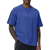 Distressed Oversized Tshirts for Men Vintage Washed Unisex Tees Cotton Casual Hipster Short Sleeve Tops