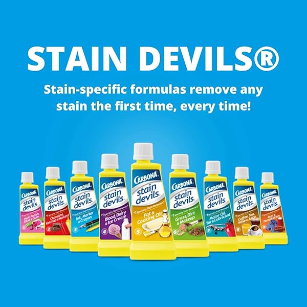CARBONA STAIN DEVILS® #4 | BLOOD, DAIRY & ICE CREAM | PROFESSIONAL STRENGTH LAUNDRY STAIN REMOVER | MULTI-FABRIC CLEANER | SAFE ON SKIN & WASHABLE FABRICS | 1.7 FL OZ, 1 PACK