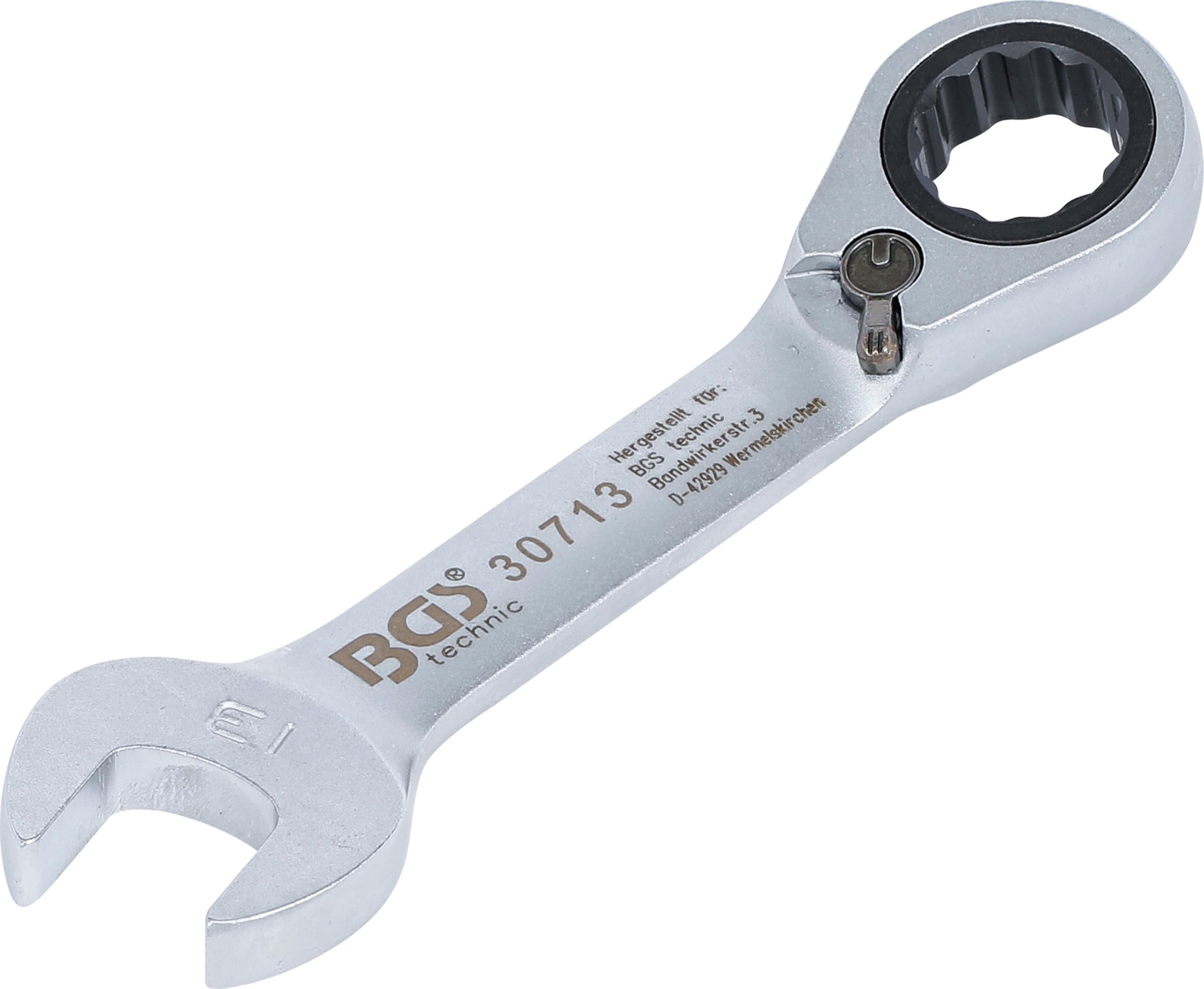 BGS 30713 | Ratchet Combination Wrench | short | reversible | 13 mm