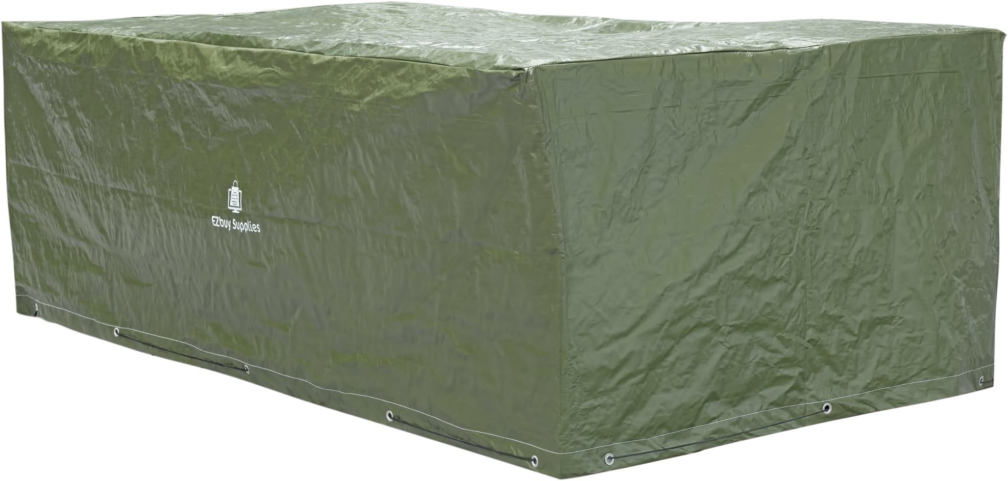 EZbuy Supplies Garden Furniture Cover - Waterproof Rectangular Green/Drawstring - Toggle Included / 240cm x 140cm x 80cm