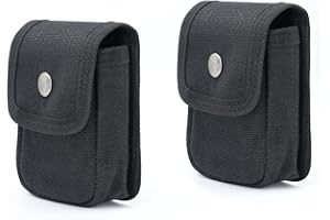 TINTRIS Tintirs 2 Pack EDC Belt Pouches for Men Women, Compact Holster Pouches Waist Bags with Belt Loop for Fishing, Hiking, Camping, Durable Snap Closure, Premium Waxed Canvas