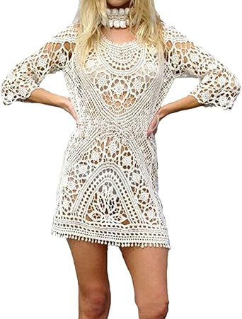 white and gold beach cover up