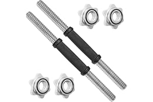 A2ZCARE Standard Dumbbell Handles, 1 inch Dumbbell Handles, Adjustable Dumbbells Handles 1 inch Pair Fit Weight Plate 1 inch - Multiple Options 14 to 24 inch