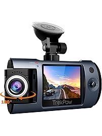 Dash Cam, Trekpow by ABOX HD 1080P Car DVR Dashboard Camera with 180&deg;Rotation for Front and Cabin, 2" LCD, 170&deg;Wide Len, Night Vision, G-Sensor Lock, Loop Recording, Motion Detection, Parking Mode