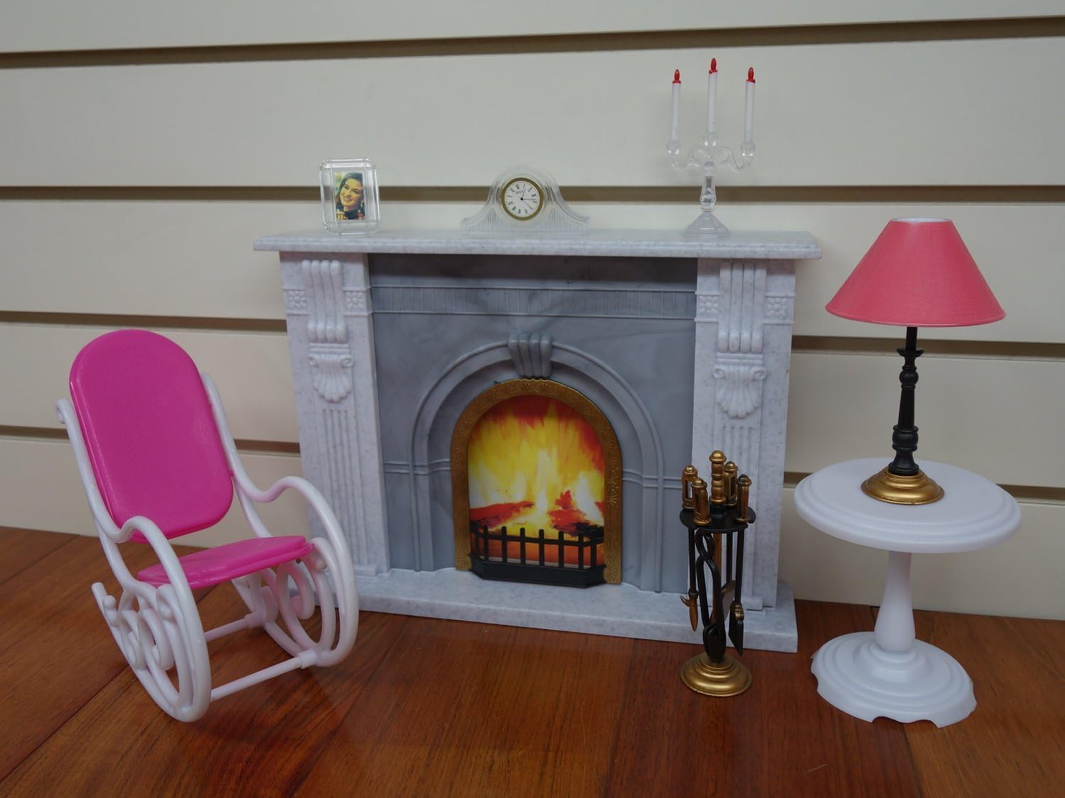 Gloria Fireplace Play Set for dolls and dollhouse furniture