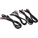 Discount TENS Brand - Replacement Lead Wires Compatible with Compex - Compex Compatible Snap Connectors - Pack of 4