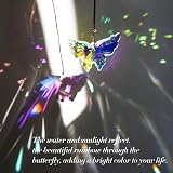 H&D Crystal Butterfly 76mm Hanging Prism Suncatcher for Home Decor view 4