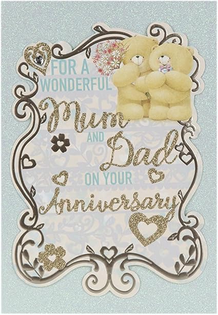 Hallmark Forever Friends Biglietto Per Auguri Di Anniversario Dei Genitori Formato Medio In Lingua Inglese Amazon It Cancelleria E Prodotti Per Ufficio