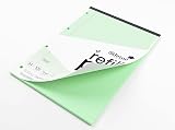Silvine A4 Green Paper Dyslexia Refill Pad 100 Pages Lined Margin view 3