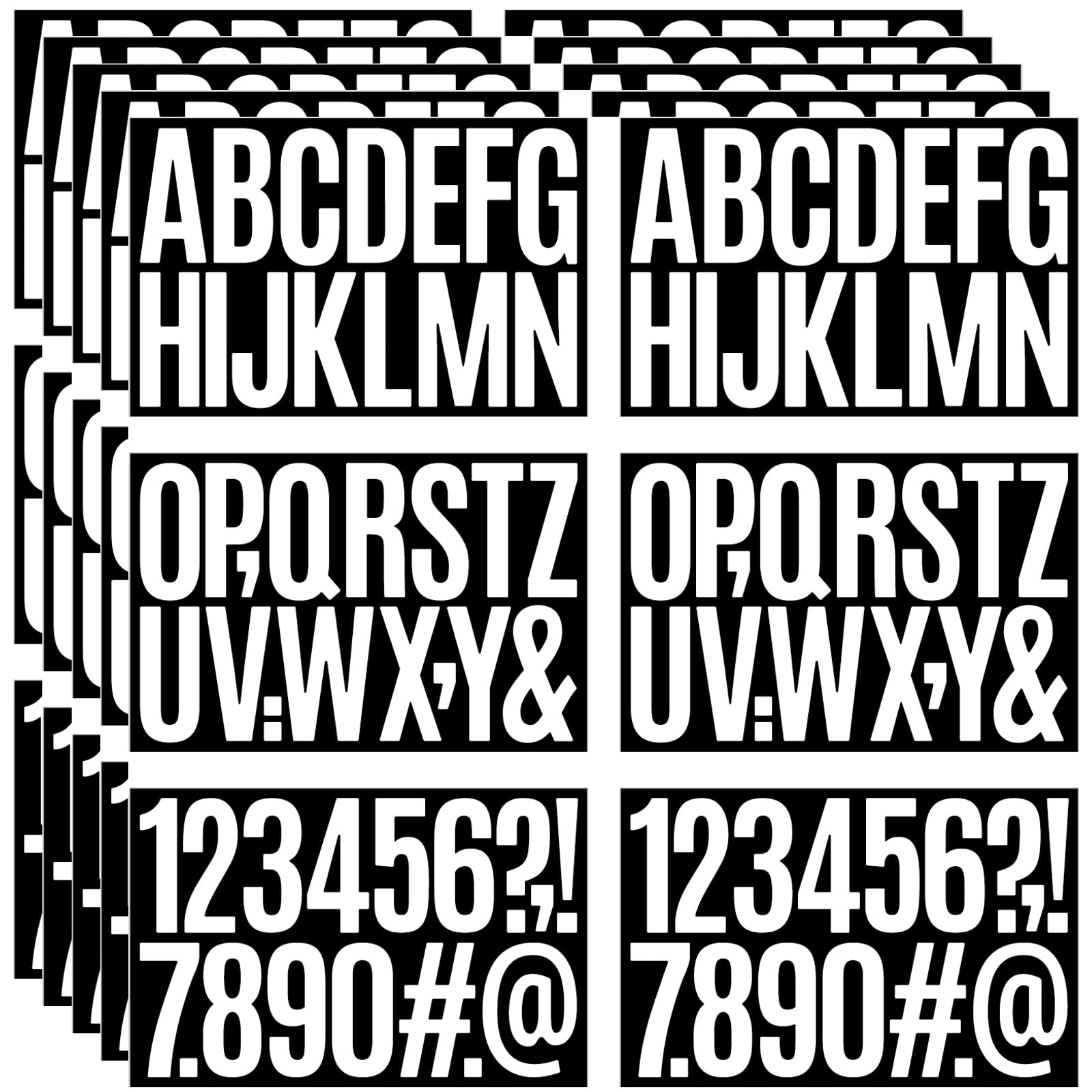 YNHAY 480 Pcs Waterproof 3" Vinyl Alphabet & Number