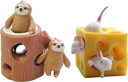 stretchy mouse and cheese toy
